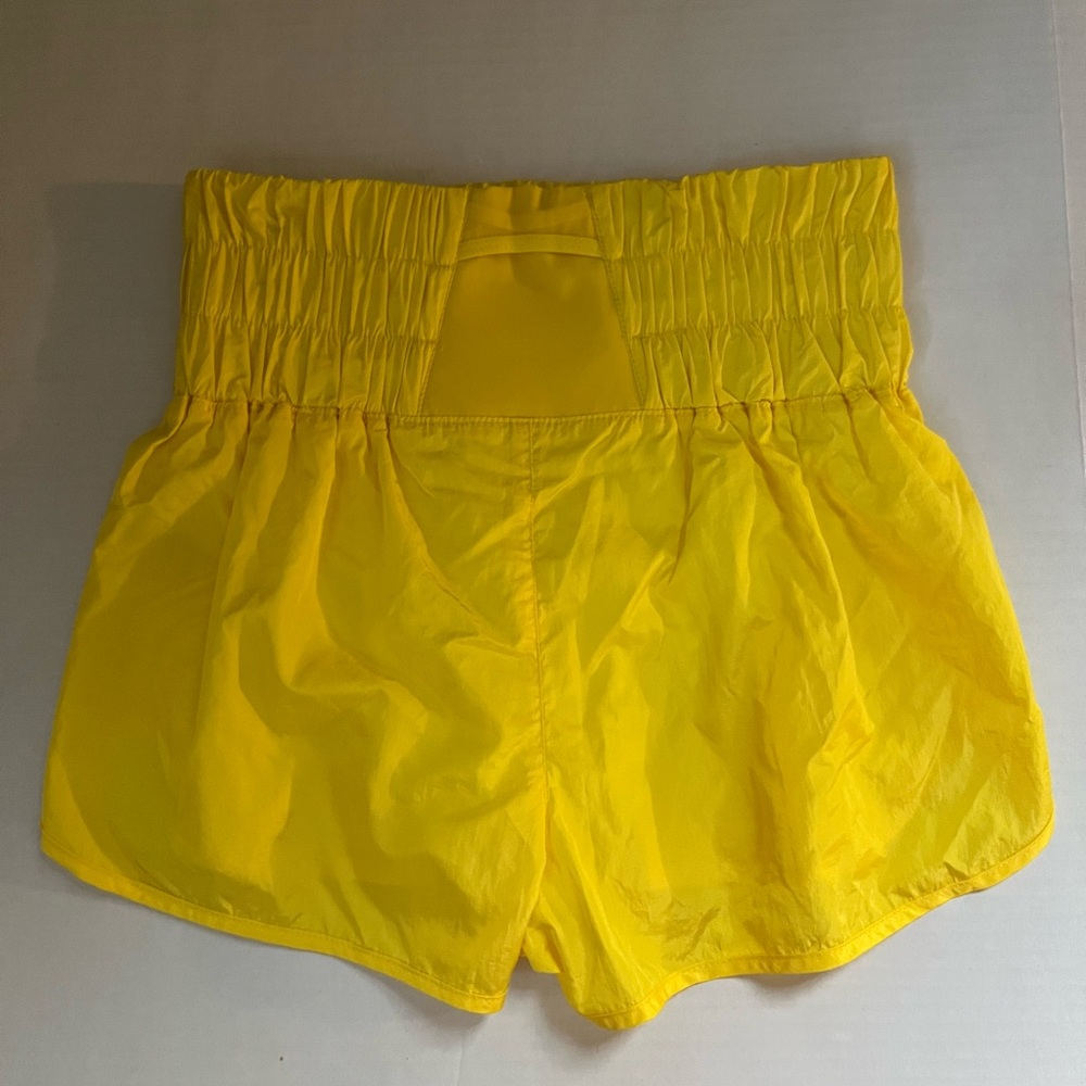 Free People FP Movement yellow high waist The Way Home shorts medium M - Picture 4 of 11